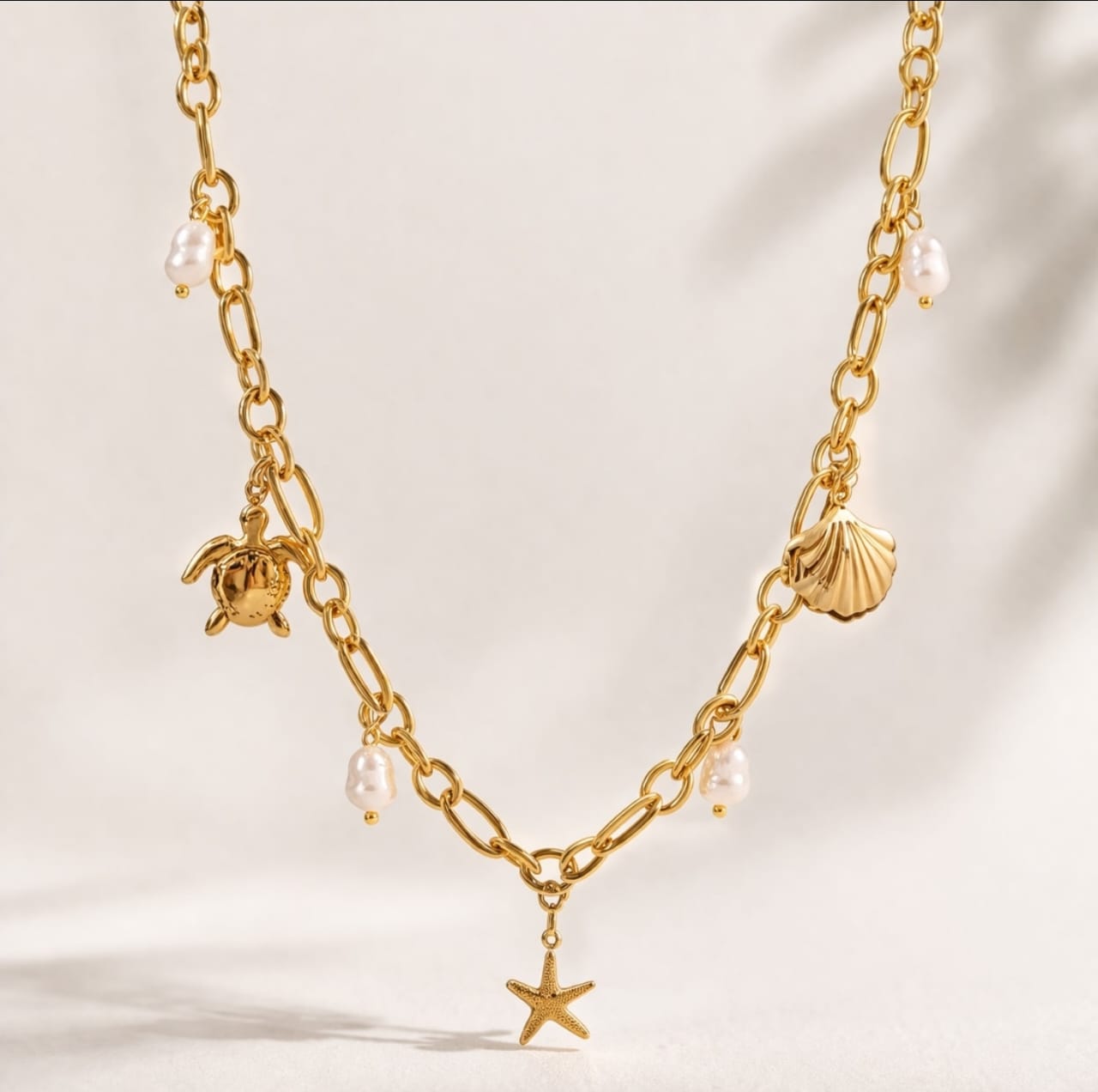 Marina Starfish & Pearl Necklace