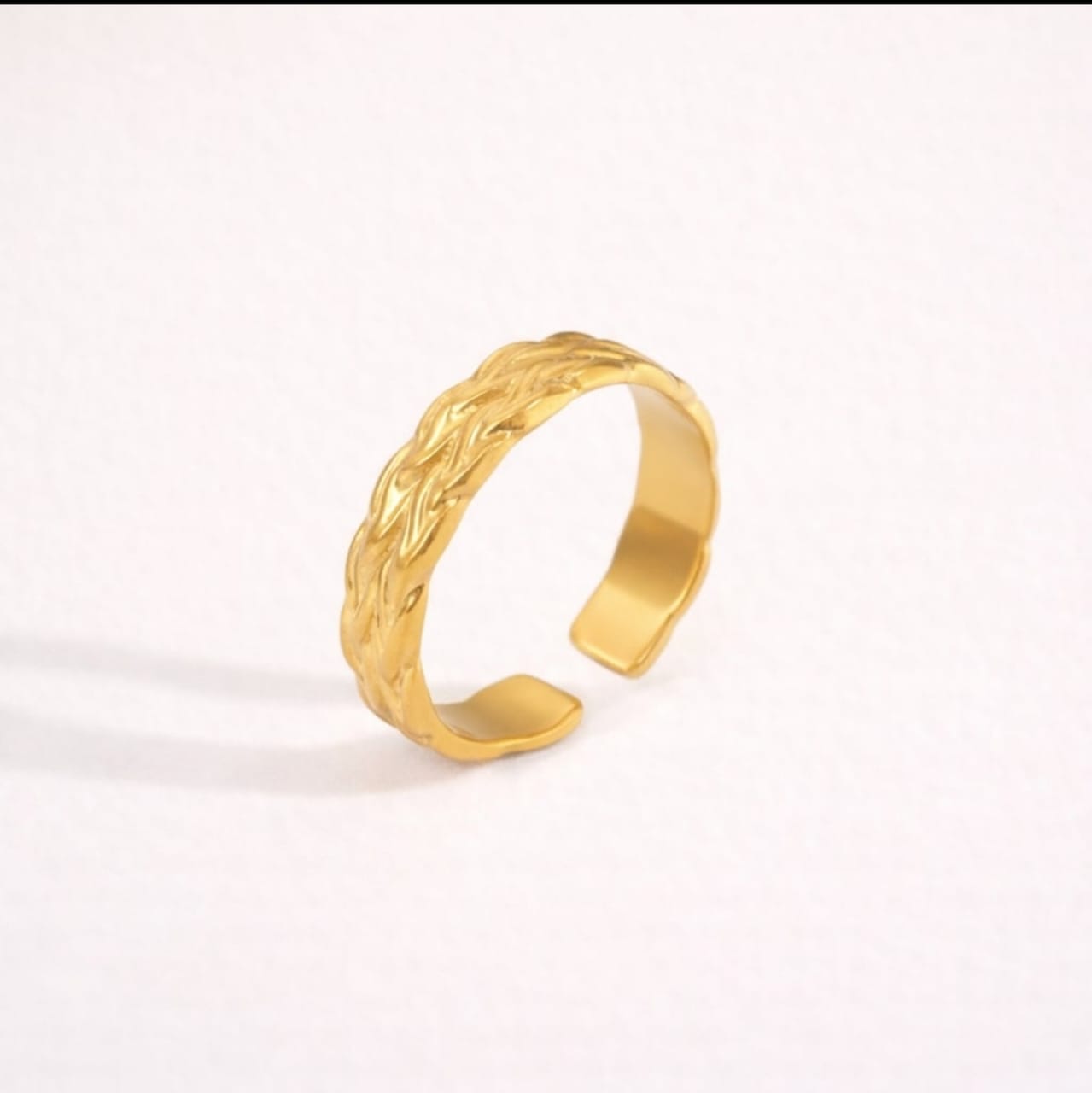 Aurelia Textured Gold Cuff Ring